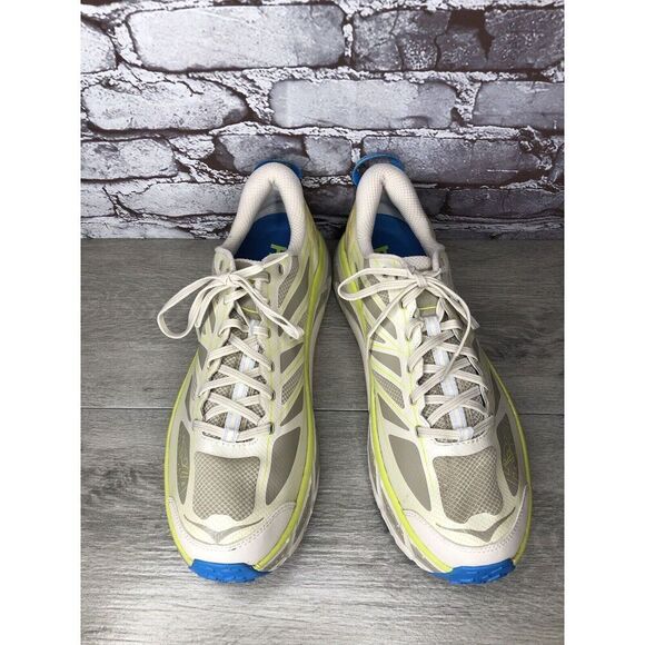 Hoka One Mafate Speed 2 Eggnog Gray Mesh Neon Yellow Running Men 14M US/49 1/3EU main image 15